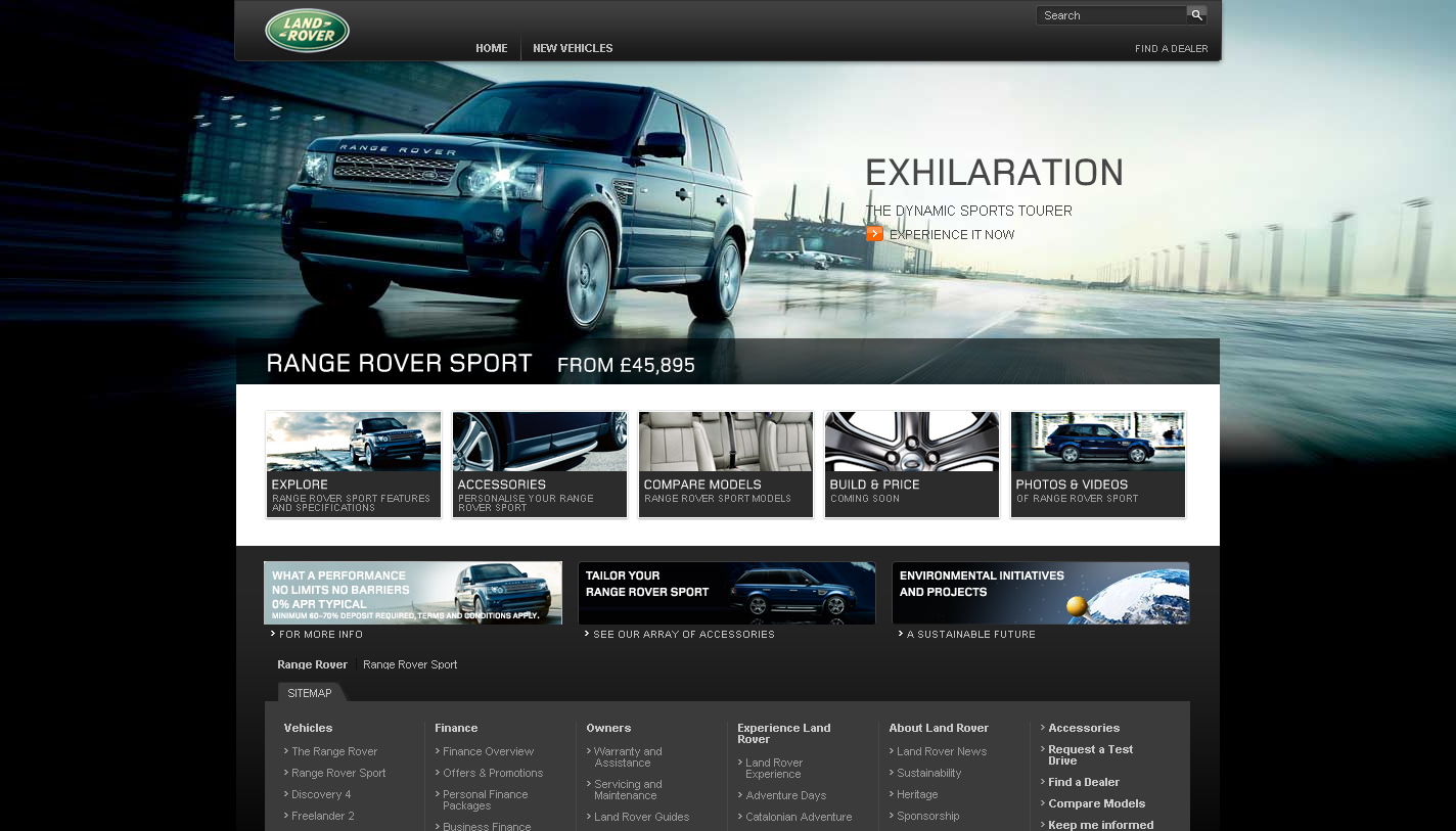 Land Rover launch new UK website before and after pics ANDREW SPOONER